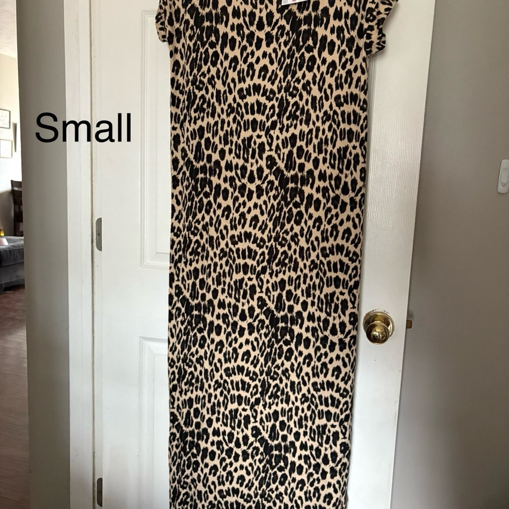 LLR Leopard Print Maxi Dress NEW with tags